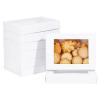 BENECREAT 24Packs 3.9x3.2x0.8inch Clear PVC Rectangle Window Gift Boxes, White Kraft Paper Present Boxes for Wedding Gift, Chocolates, Cookies and Other Small Crafts view 1