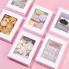 BENECREAT 24Packs 3.9x3.2x0.8inch Clear PVC Rectangle Window Gift Boxes, White Kraft Paper Present Boxes for Wedding Gift, Chocolates, Cookies and Other Small Crafts view 4