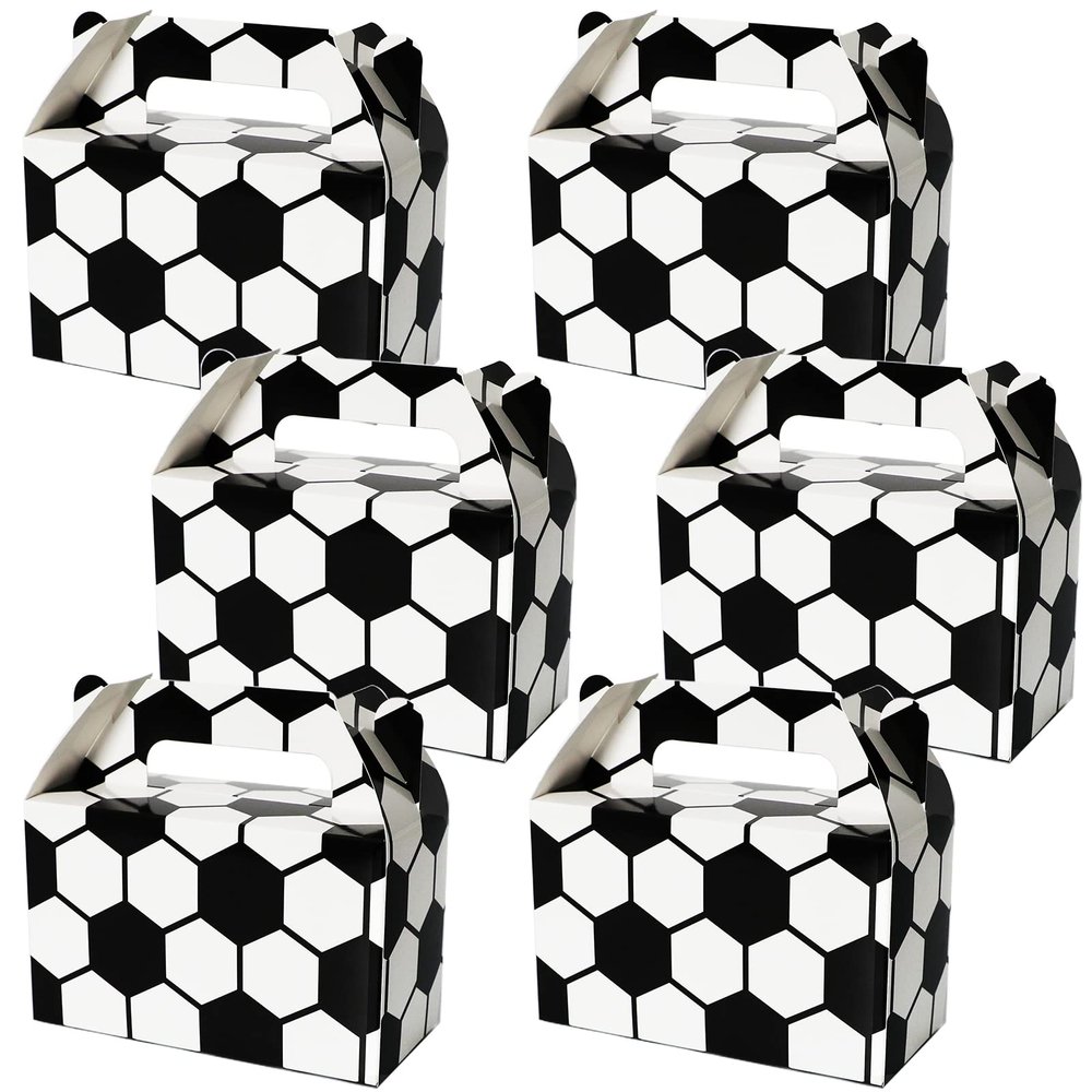 24 Pack Soccer Party Favor Treat Boxes for Soccer Birthday Decorations Soccer Team Candy Goodies Gift Boxes Sports Themed Treat Boxes for Kids Baby Shower Birthday Party Supplies 6 x 3 x 3.5 Inches