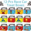 Tevxj 24 Pack Race Car Party Favor Boxes Two Fast Car Gift Bags Race Birthday Party Favor Goodies Candy Treat Bags for Boys Kids Let's Go Racing Supplies Racing Decorations 6 x 3 x 3.5 Inches view 3