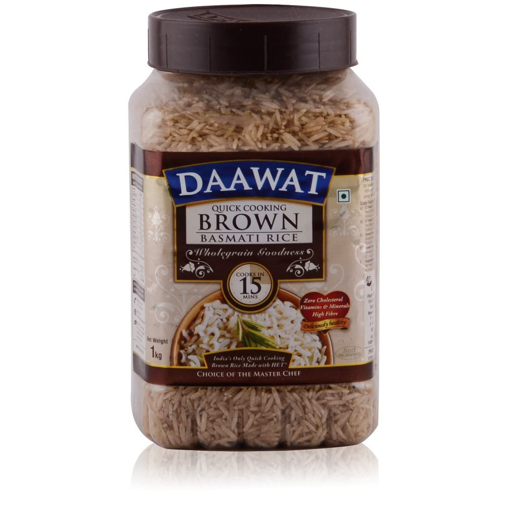 BBRATS Daawat Basmati Rice - Brown, 1kg Jar
