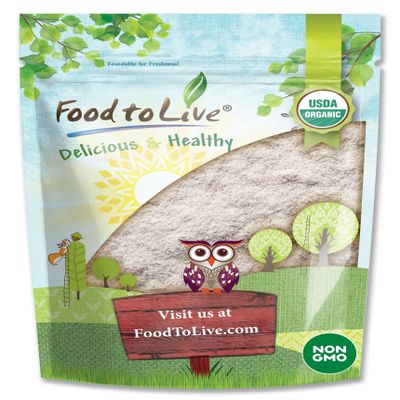 Food to Live Gluten Free Organic Brown Rice Flour, 1.5 Pounds  Non-GMO Whole Grain Flour, Fine Meal, Vegan, Bulk. Great for Cooking, Baking, and as Thickener