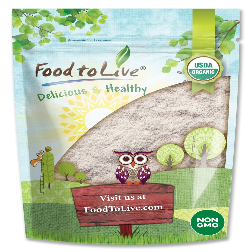 Food to Live Gluten Free Organic Brown Rice Flour, 1.5 Pounds  Non-GMO Whole Grain Flour, Fine Meal, Vegan, Bulk. Great for Cooking, Baking, and as Thickener