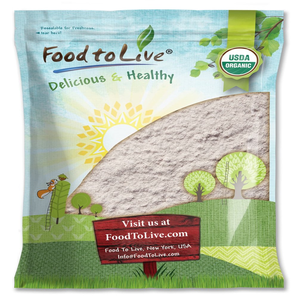 Food to Live Gluten Free Organic Brown Rice Flour, 10 Pounds Non-GMO Whole Grain Flour, Fine Meal, Vegan, Bulk. Great for Cooking, Baking, and as Thickener