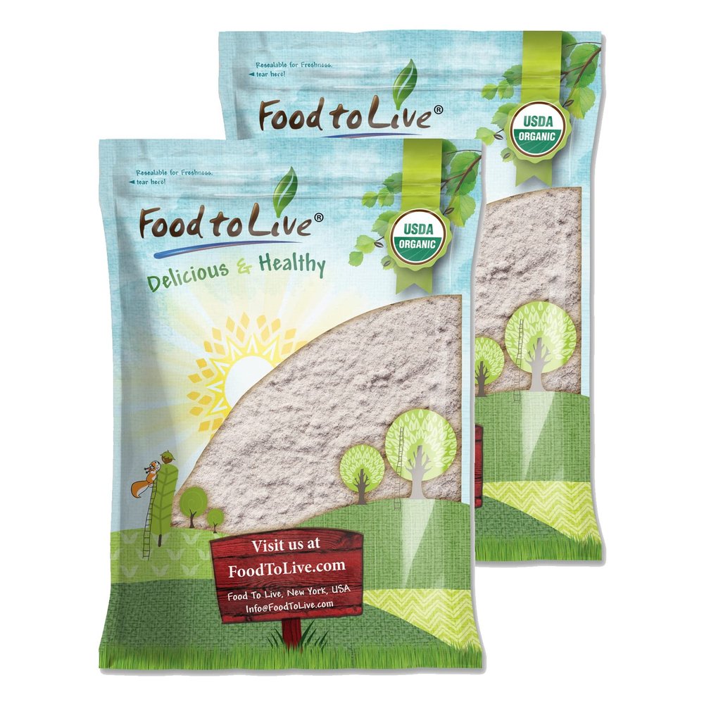 Food to Live Gluten Free Organic Brown Rice Flour, 18 Pounds  Non-GMO Whole Grain Flour, Fine Meal, Vegan, Bulk. Great for Cooking, Baking, and as Thickener