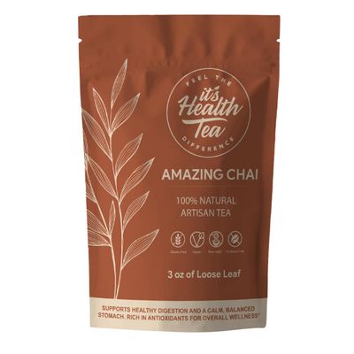 Amazing Chai Herbal Tea  Rooibos, Cinnamon, Ginger, Cardamom & Cloves  Caffeine-Free Spiced Blend for Digestive Comfort & Calm Balance  3 oz Loose Leaf  Antioxidant-Rich Wellness Tea