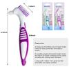 Mckkor Premium Hygiene Denture Cleaning Brush Set, Multi-Layered Bristles & Ergonomic Rubber Handle, for Denture Care(Purple & Green) view 3