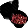 PARTY BARGAINS Black Plastic Angled Bowls, 50 oz Large, 5 Pack, Heavy-Duty Disposable Party Serving Bowls for Buffet & Catering view 1