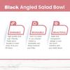 PARTY BARGAINS Black Plastic Angled Bowls, 50 oz Large, 5 Pack, Heavy-Duty Disposable Party Serving Bowls for Buffet & Catering view 3