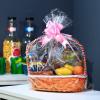 UltraOutlet 100 Packs Large Cellophane Bags 18" x 24" Clear Cellophane Gift Basket Wraps 2.3 Mil Thick Clear Cello Bags for Fruit Basket, Gift Wrap, Treats, Arts and Crafts, 100ct Ribbon Bows view 4