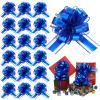 Juexica 30 Pcs Large Christmas Pull Bows for Gift Wrapping 6 Inch Waterproof Ribbon Bow for for Valentine Xmas Wrapping Boxes Gift Decorations(Dark Blue) view 1