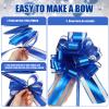 Juexica 30 Pcs Large Christmas Pull Bows for Gift Wrapping 6 Inch Waterproof Ribbon Bow for for Valentine Xmas Wrapping Boxes Gift Decorations(Dark Blue) view 3