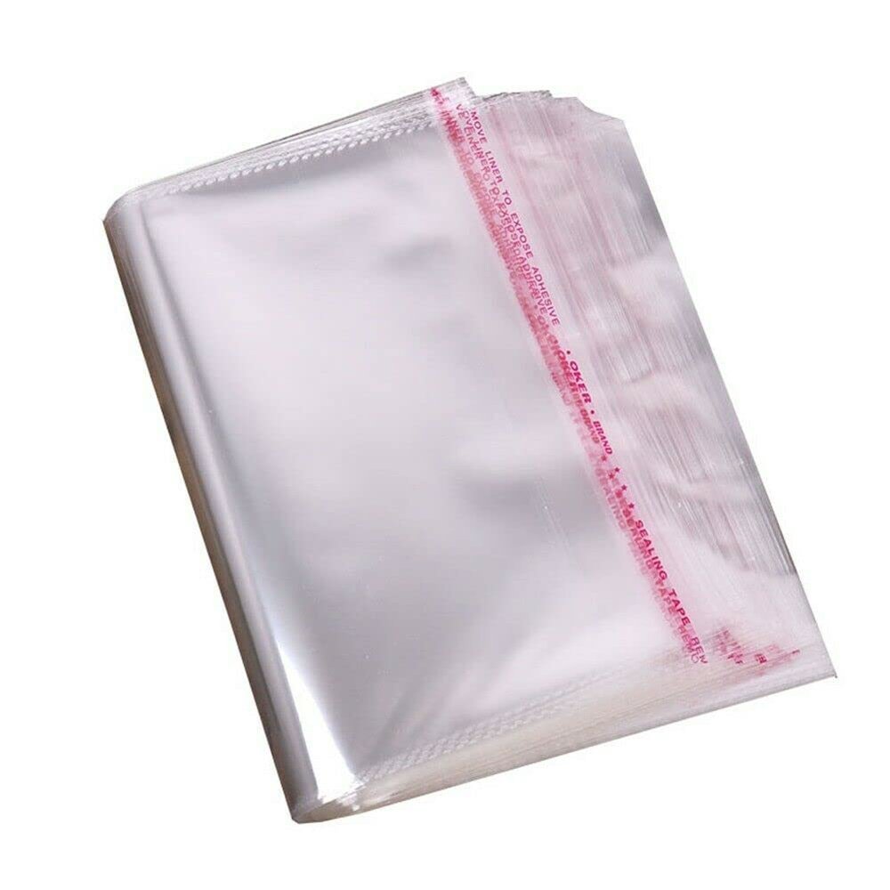 Magik 50/100/200 Pack Resealable Poly Bags Transparent OPP Bag Plastic Bags Self-Seal (9.44''x13.38'' 50 Pack)
