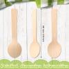 Gandeer 1000 Pcs Mini Wooden Spoons 3.94 inches Disposable Tasting Spoons for Dessert Ice Cream Honey Desserts Charcuterie Board Party Supplies Birchwood view 3