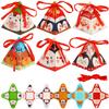 LOKIPA 24PCS Christmas Candy Boxes - 6 Styles Xmas Paper Boxes with Ribbon Triangle Sweet Boxes for Christmas Party Supplies view 2