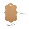 joycraft 100Pcs Brown Paper Tags, 2.7x2 inch Blank Paper Tags with String, Scalloped Price Hangtags, Blank Gift Hanging Labels for Gift Wrapping, Wedding, Merchandise, DIY Craft, Party Favor view 2