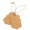 joycraft 100Pcs Brown Paper Tags, 2.7x2 inch Blank Paper Tags with String, Scalloped Price Hangtags, Blank Gift Hanging Labels for Gift Wrapping, Wedding, Merchandise, DIY Craft, Party Favor view 3