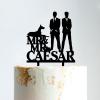 Gay Silhouette Cake Topper for Wedding with Pet Mr And Mr Cake Toppers for Wedding Personalized Wedding Cake Topper Marriage Equality Cake Topper Cake Topper Wedding Black Acrylic, 6 Inch view 1