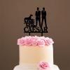 Gay Silhouette Cake Topper for Wedding with Pet Mr And Mr Cake Toppers for Wedding Personalized Wedding Cake Topper Marriage Equality Cake Topper Cake Topper Wedding Black Acrylic, 6 Inch view 4