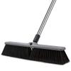 18 Inch Push Broom Brush Outdoor Heavy Duty Broom Stiff Bristles Commercial Outdoor Broom Brush for Cleaning Garage Driveway Yard Patio Deck Concrete Wood Stone Floor with 63" Long Handle view 1