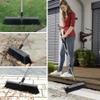 18 Inch Push Broom Brush Outdoor Heavy Duty Broom Stiff Bristles Commercial Outdoor Broom Brush for Cleaning Garage Driveway Yard Patio Deck Concrete Wood Stone Floor with 63" Long Handle view 3