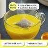 Akshit 150 Turmeric Tea Bags, Te De Curcuma, Natural Turmeric Tea with Black Pepper Blend, Caffeine Free Herbal Tea, Sugar Free, Non-Gmo. view 2