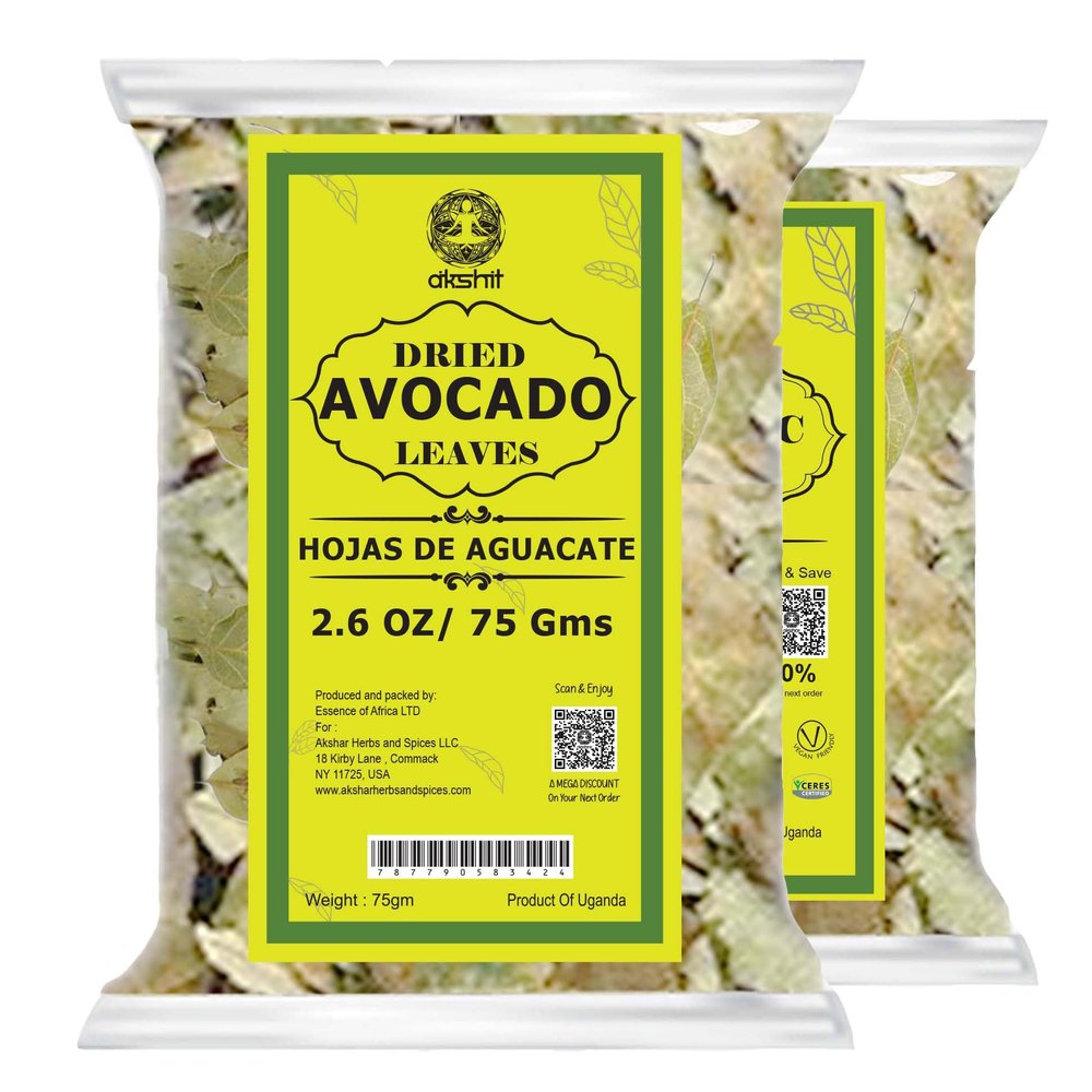 5.2oz Dried Avocado Leaves, Leaf Tea, Hojas De Aguacate Secas, 100% Natural Avocado Leaves, Non-GMO, Caffeine free, Vegan. by Akshit