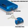Bbsisgo Lighter and Cutter Set, Double Jet Flame Butane Torch Lighter with Adjustment Tools, Refillable Windproof Gas Lighter. Blue.(Sold Without Gas) view 2