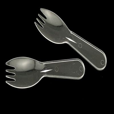 1000 5.8" Disposable Sporks, Clear Plastic Sporks - Fork Spoon 2 in 1 utensils Perfect for Travel, School Lunch, Picnics, Catered Events, Restaurants and Kids Birthday Parties Clear Spork