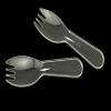 1000 5.8" Disposable Sporks, Clear Plastic Sporks - Fork Spoon 2 in 1 utensils Perfect for Travel, School Lunch, Picnics, Catered Events, Restaurants and Kids Birthday Parties Clear Spork view 1