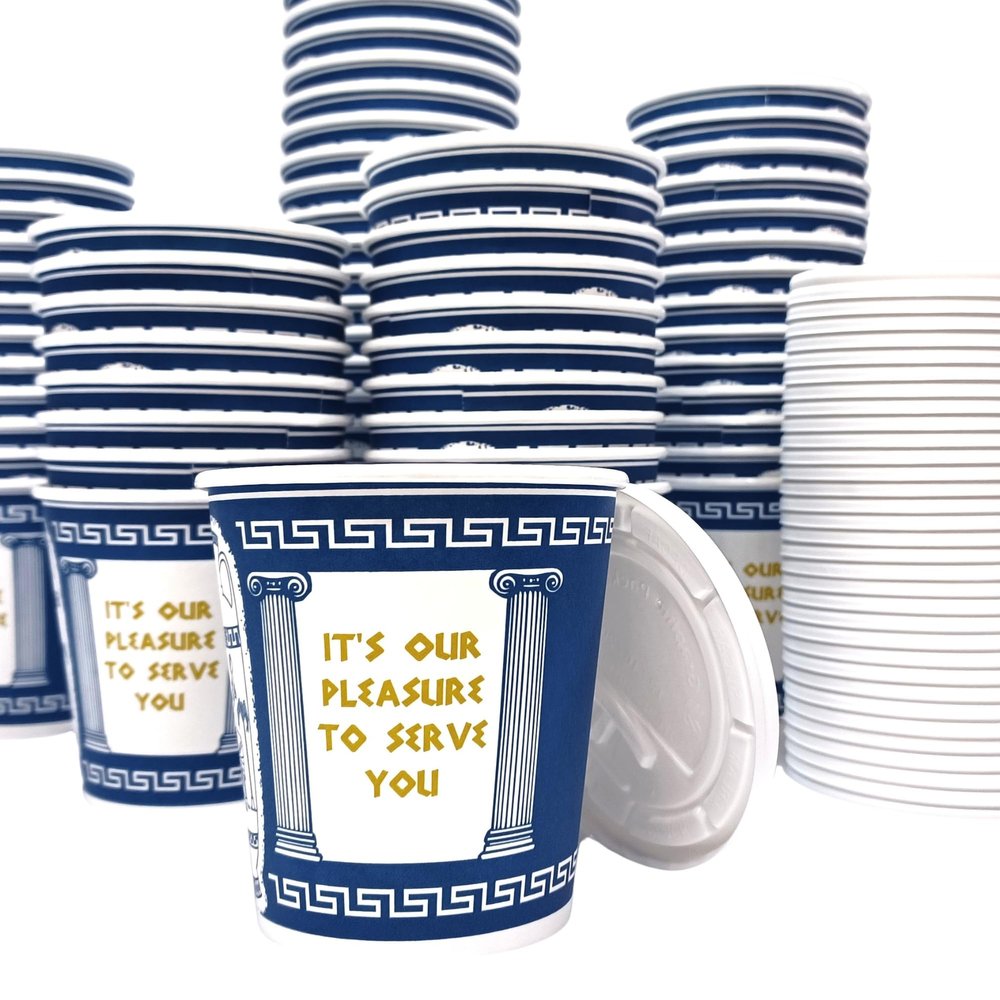 Amazing Goods [50 Pack] 10 oz NEW YORK Paper Coffee Cups, Disposable Paper Coffee Cup with Lids, Hot/Cold Beverage