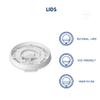 Amazing Goods [50 Pack] 10 oz NEW YORK Paper Coffee Cups, Disposable Paper Coffee Cup with Lids, Hot/Cold Beverage view 3