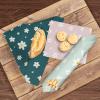 Akeeko Reusable Beeswax Food Wraps - Assorted 9 Packs, Reusable, Plastic-Free Food Storage, 5 Small, 2 Medium, 1 Large, 1 Extra Large Wraps with Boho Flowers Pattern view 4