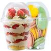 Artpreti 25 Sets 9oz Clear Plastic Parfait Cups with Dome Lids(NO HOLE) - Disposable Dessert Cups with Lids for Dips Snacks and Fruit Yogurt Smoothie Iced Cold Drinks, No Leaking view 1