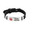 Chili Jewelry Men's Red Medical Alert ID Kidney Failure Bracelet for Women Emergency First Aid Laser Engraved Stainless Steel Adjustable Silicone Wristband Bracelets view 1