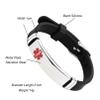 Chili Jewelry Men's Red Medical Alert ID Bleeding Disorder Bracelet for Women Emergency First Aid Laser Engraved Stainless Steel Adjustable Silicone Wristband Bracelets view 2