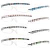 VEVESMUNDO Rimless Reading Glasses Women Retro Designer Readers with Floral Case (4 pairs checkered type, +2.5) view 3