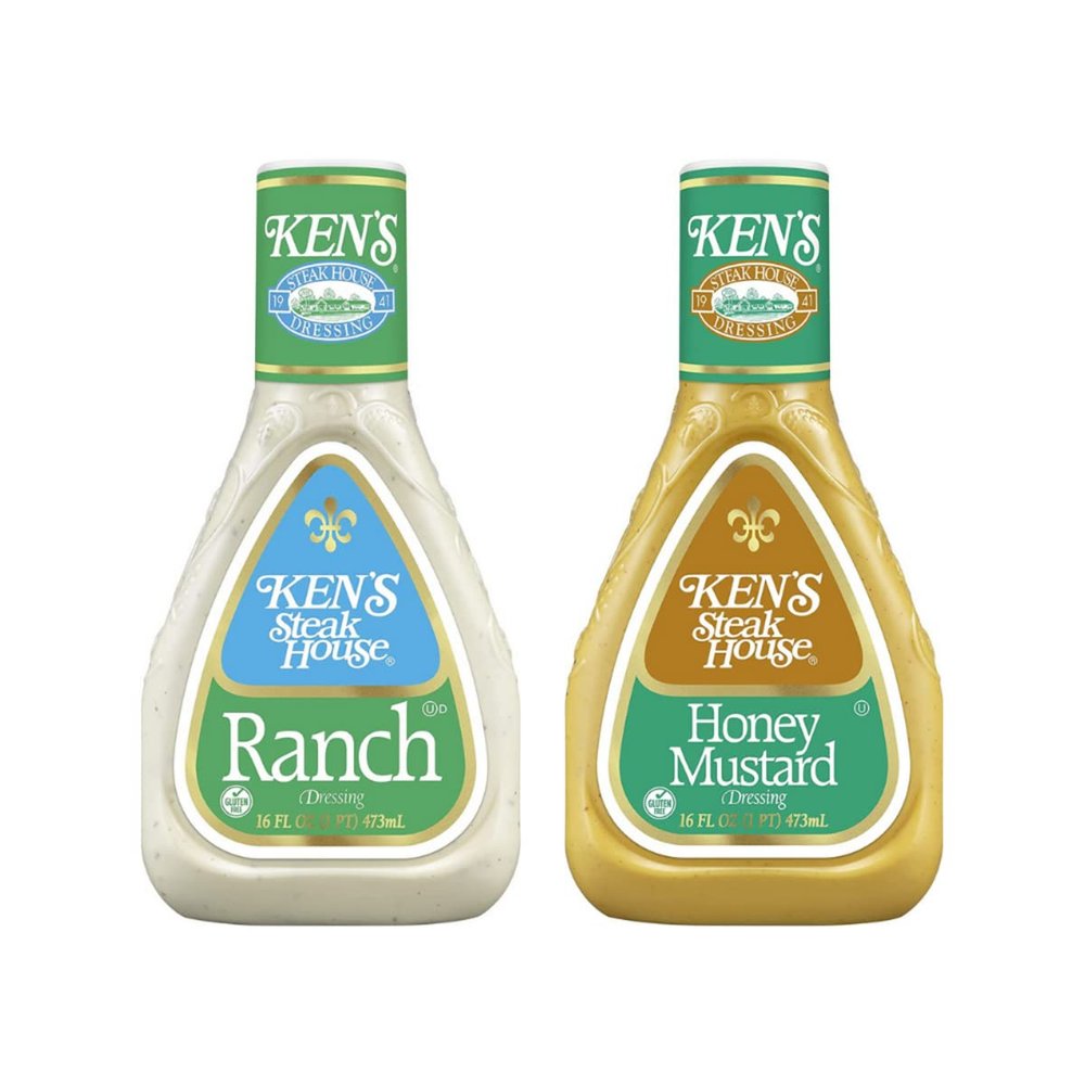 Ken's Steak House Honey Mustard and Ranch Dressing Variety Pack, 16 fl oz. (Pack of 2)