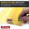 AM PM 31 Day Once-a Day Monthly Pill Planner Organizers - Large Compartment Pill Boxes Store Medications for Entire Month Plus Compartment for Extra Pills (AM/PM Yellow & Blue) BPA Free view 4
