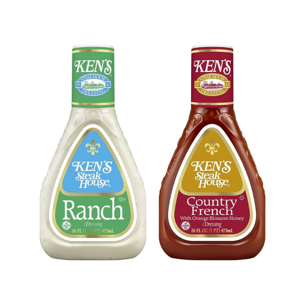 Ken's Steak House Variety Pack, 1 Ken's Steak House Country French Honey Dressing, 16OZ, 1 Ken's Steak House Ranch Dressing, 16 FL OZ, 1 CT