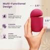EcoBlossom Menstrual Cup Case and Sterilizer - Reusable Silicone Sterilizing Holder - Cleaner Period for You and Your Disc or Cup - Portable Cleaning Container & Microwave Steamer (Rose) view 4