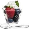 zappy 400 Square Mini Dessert Cups 2oz Clear Tasting Sample Shot Glasses Dessert Cups & Spoons Disposable Plastic Appetizer Bowls Mini Parfait Cups Small Tumblers Tasting Glasses Dessert Shooters view 2