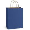 BagDream 50Pcs Gift Bags 8x4.25x10.5 Kraft Paper Gift Bags with Handles Bulk for Shopping, Wedding, Party Favor, Merchandise, Retail, Navy Blue Paper Grocery Sacks view 1