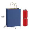 BagDream 50Pcs Gift Bags 8x4.25x10.5 Kraft Paper Gift Bags with Handles Bulk for Shopping, Wedding, Party Favor, Merchandise, Retail, Navy Blue Paper Grocery Sacks view 2
