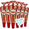 Gourmet Popcorn - 6 Zebra Corn Mini Cones - Small Storage Space Friendly & Great Stocking Stuffers! 16.2oz total and Exclusive Inspirational Sticker! view 3