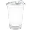 16 oz. Clear Cups with Strawless Sip-Lids, PET Crystal Clear Disposable 16oz Plastic Coffee Cups with Lids [50 Sets] view 4