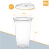 20 oz. Clear Cups with Straw less Sip-Lids, PET Crystal Clear Disposable 20 oz Plastic Coffee Cups with Lids [50 Sets] view 4