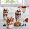 ELEGANT DISPOSABLES 12 oz Plastic Parfait Cups with 4 oz Inserts & Lids 50, Sets 12 OUNCE Yogurt Containers view 2