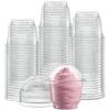 8 oz Clear Plastic Dessert Cups with Dome Lids No hole - 50 Sets Disposable Snack Bowls for Ice Cream, Parfait, Jello and Individual Desserts at Party, Fruit Cup with No Leaks view 1