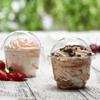 8 oz Clear Plastic Dessert Cups with Dome Lids No hole - 50 Sets Disposable Snack Bowls for Ice Cream, Parfait, Jello and Individual Desserts at Party, Fruit Cup with No Leaks view 3